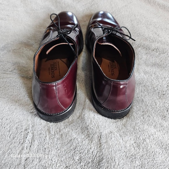 Allen Edmonds Mens Belgium Dark Burgundy Lace Up Leather Oxford Shoe Sz … main image 5